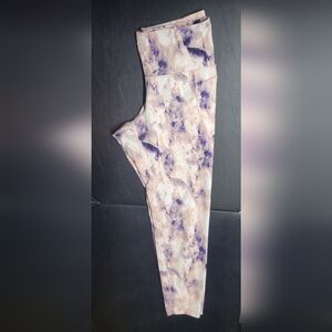 Old Navy Purple and Cream Tie-Dye Leggings